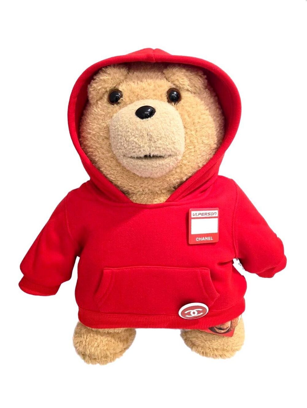Rare Ted 2 Chanel V.I.Person Limited Plush Bear 18" Red Hoodie #049/555